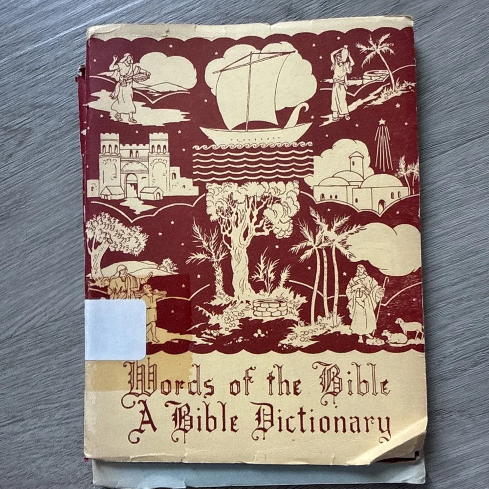 (2) Vintage 1938 Words of the Bible A Dictionary PB Gibson NY USA Christian Book